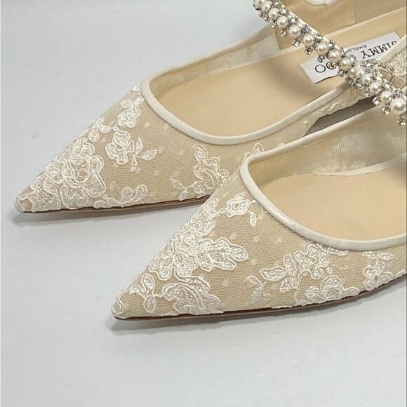 Jimmy Choo Baily Embellished Lace Flats size 39 - Picture 7 of 13